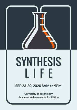 Brown Beaker Chemistry Poster Design