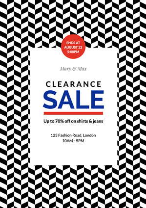 Sale Clearance Poster Design