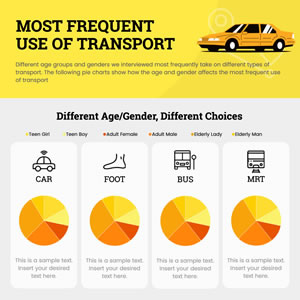 Transportation Usage Pie Chart Chart Design