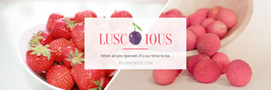 Luscious Strawberry Twitter Header Design