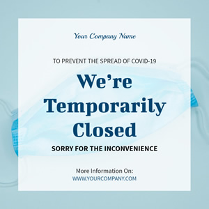 Company Closed Instagram Post Design