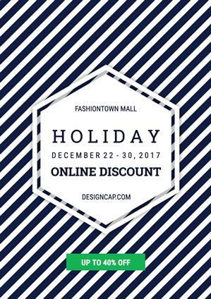 Sale Mall Holiday Online Poster Design