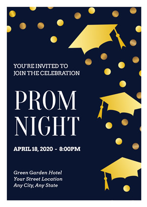 Graduation Prom Invitation Design