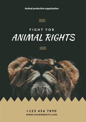 Lion Photo Animal Rights Poster Poster Design