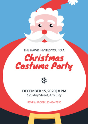 Christmas Costume Party Invitation Design
