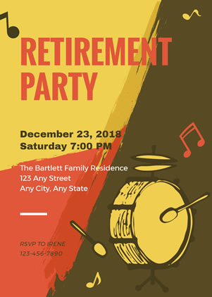 Grand Retirement Party Invitation Design