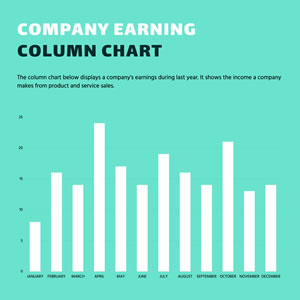 Company Earning Column Chart Design
