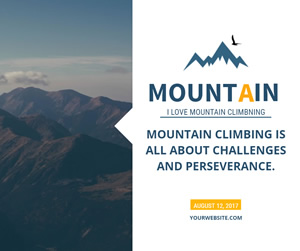 Mountain Climbing Facebook Post Design