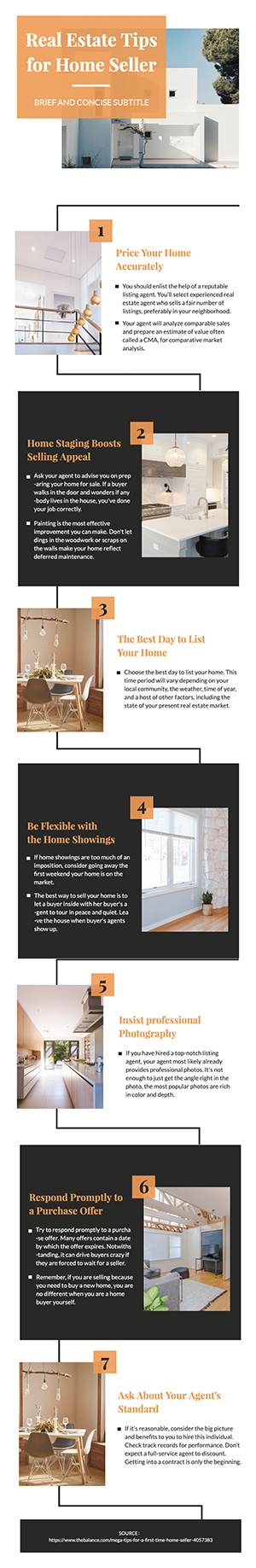 Real Estate Tips Infographic Design