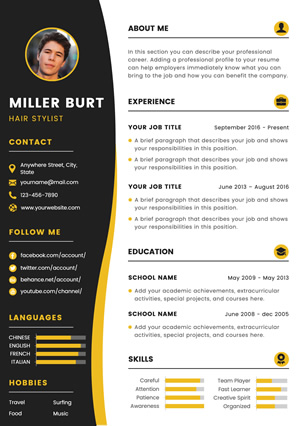 Hair Stylist Resume Resume Design