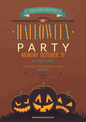 Party Halloween Poster Design