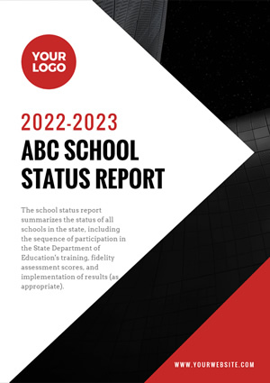 School Status Report Report Design