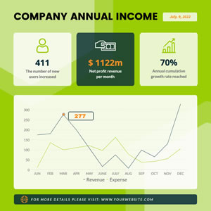 Company Income Line Chart Design