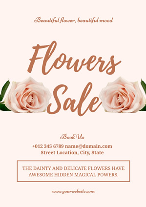 Light Pink Rose Flower Poster Poster Design