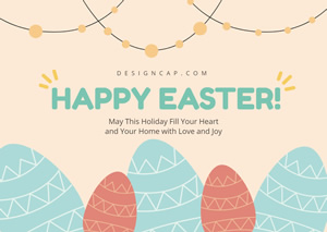 Colorful Egg Easter Day Card Design