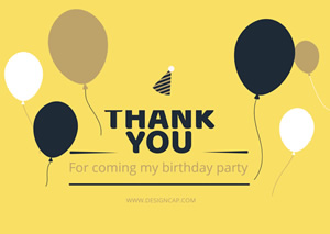 Simple Birthday Thank You Card Design