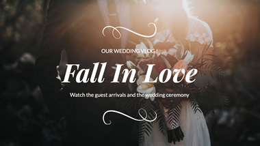 Wedding Vlog YouTube Channel Art Design