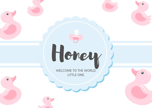 Birth Announcement Card Design