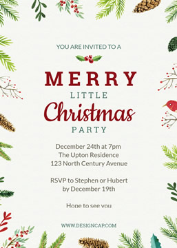 Customize Christmas Invitation Templates Online | DesignCap