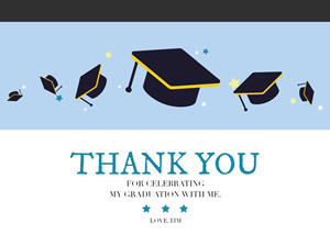 Graduation Thank You Card Design