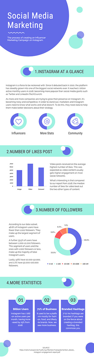 Social Media Marketing Process Infographic Design