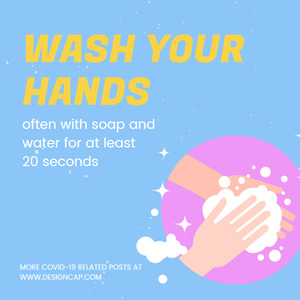 Wash Hands Instagram Post Design