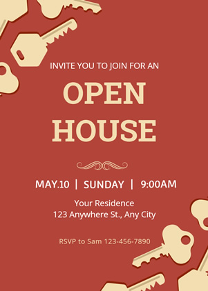 Open House Invitation Design