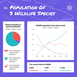 Wildlife Population Line Chart Chart Design