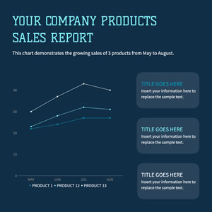 Product Sales Line Chart Design