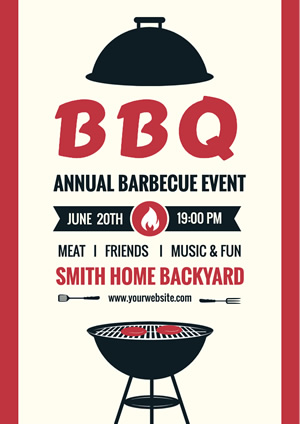 Simple Grill Bbq Poster Poster Design