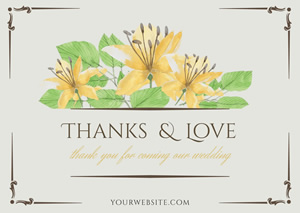 Floral Wedding Card Design