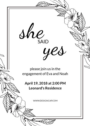 Simple Engagement Invitation Design