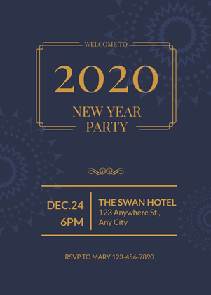 New Year Party Invitation Design