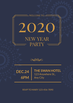 New Year Party Invitation Design