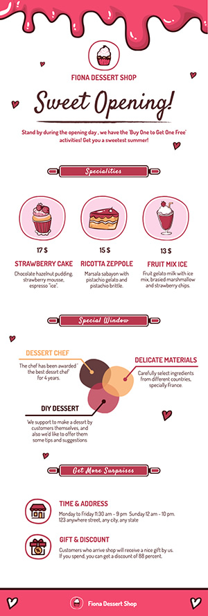 Dessert Shop Infographic Design