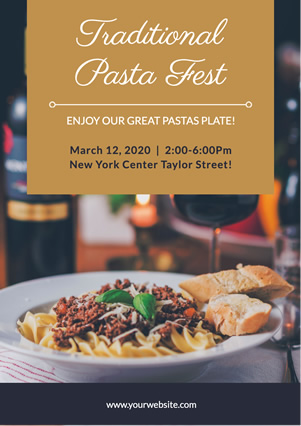 Photo Traditional Pasta Fest Flyer Design