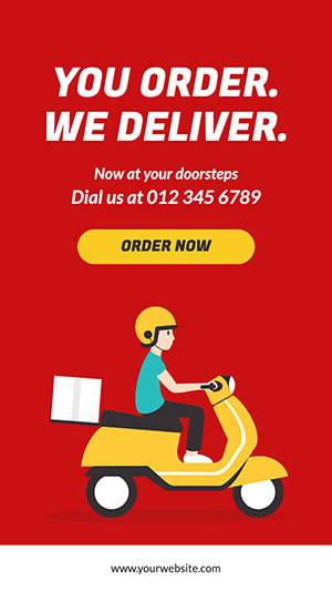 Food Delivery Instagram Story Instagram Story Design