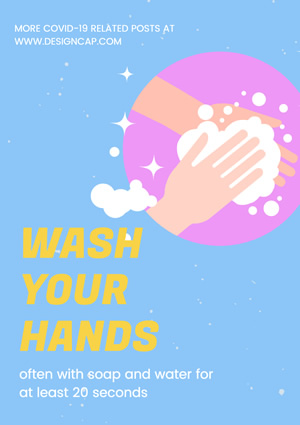 Wash Hands Poster Design