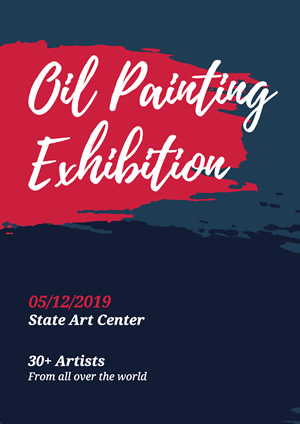 Artistic Oil Painting Exhibition Poster Design