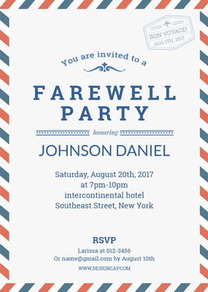 Farewell Party Invitation Design