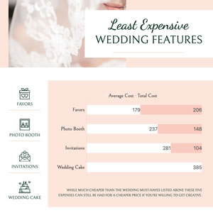 Wedding Cost Bar Chart Design