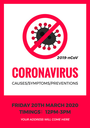 Coronavirus Warning Poster Design