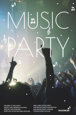 Music Party Pinterest Graphic Design