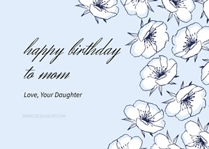 Floral Birthday Wishes Card Design