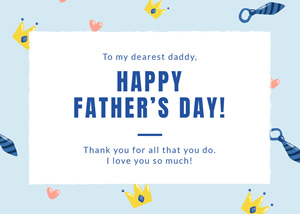 Lovely Fathers Day Card Design