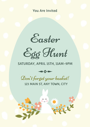 Cute Decorative Easter Egg Hunt Poster Design