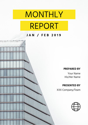 Monatlicher Bericht design