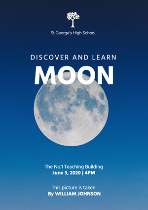 Beautiful Moon Photo Poster Design