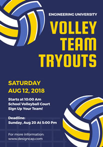 free volleyball poster designs designcap poster maker