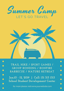 free summer camp poster flyer designs designcap poster flyer maker